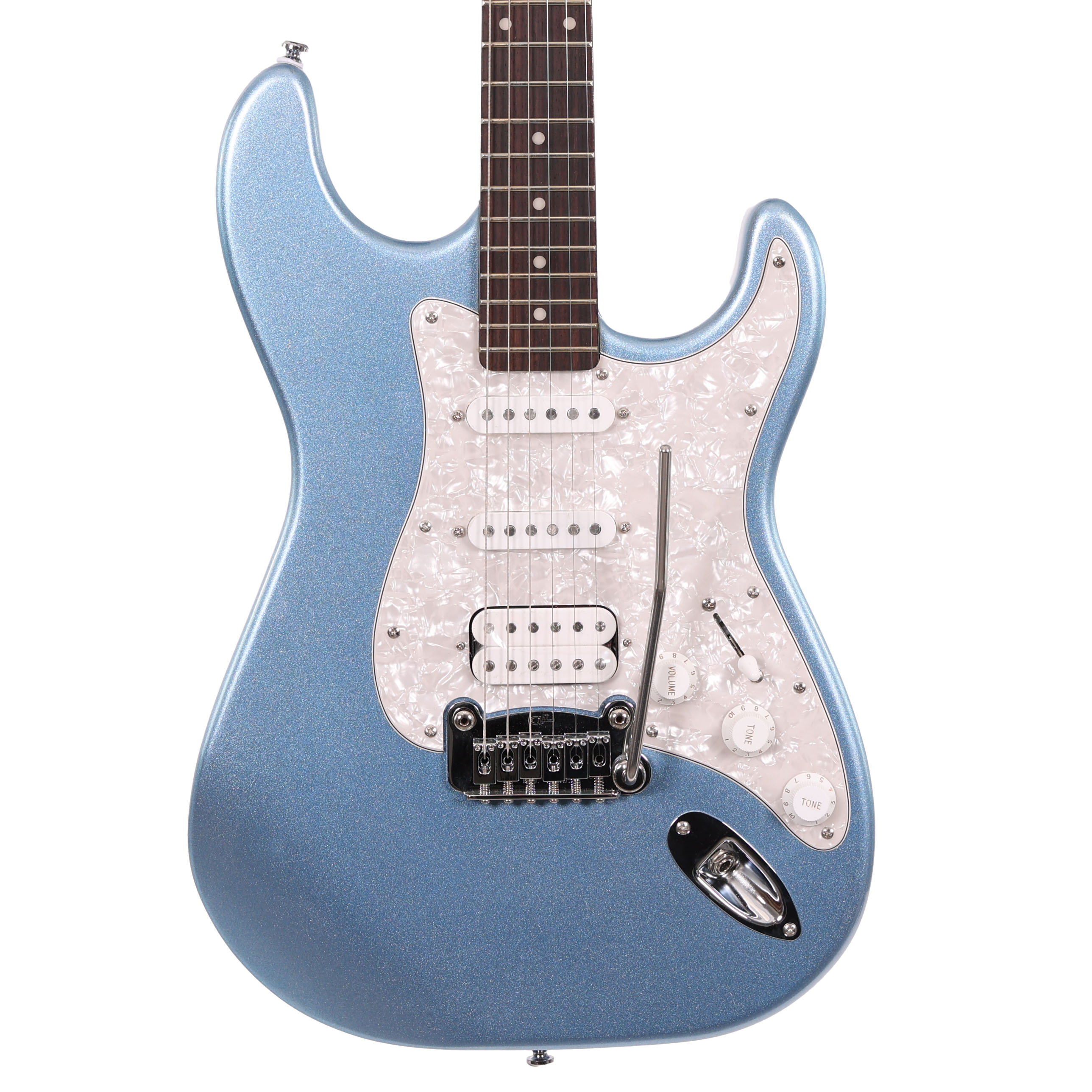 B Stock : G&L Tribute Legacy HSS Lake Placid Blue Rosewood Fretboard 015